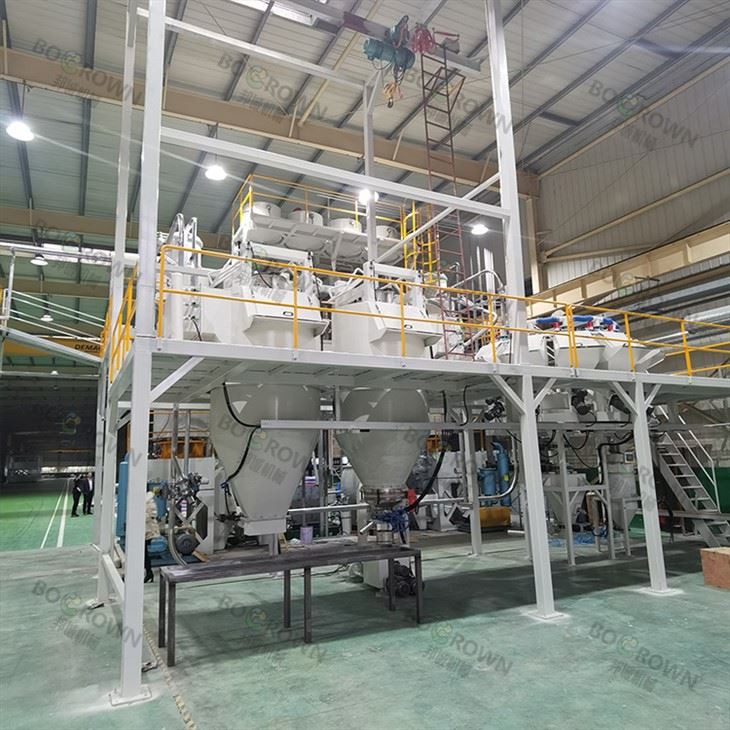 PVC mixing and feeding line