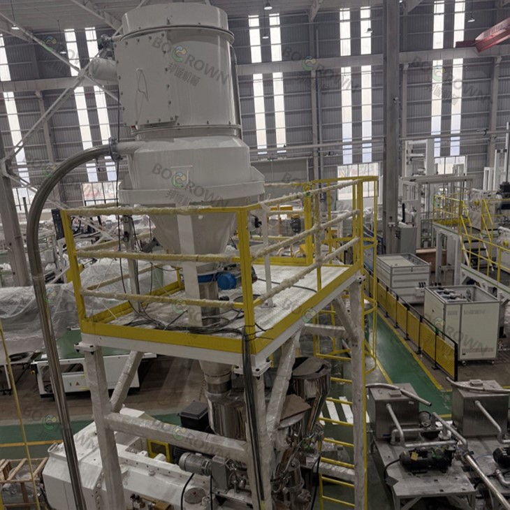PVC mixing and feeding line